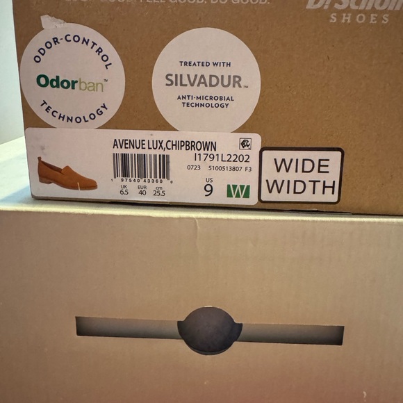 NEW NWT NIB Dr Scholls Women's Tan Loafers Sz 9W. AVE LUX Chip Brown - Picture 11 of 12